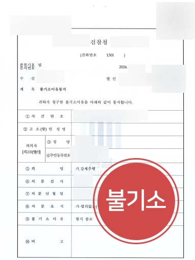 남양주변호사 성공사례 | 남양주변호사, 강제추행 혐의 고등학생 의뢰인 “불기소”